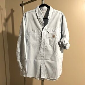 Carhartt shirt light blue thin material with cooling panel inside NWOT